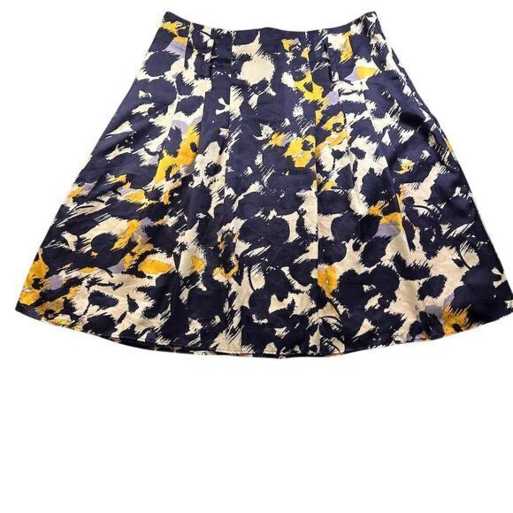 The Limited Women's Abstract Floral Pleated Skirt Knee Length Size S‎ Multicolor